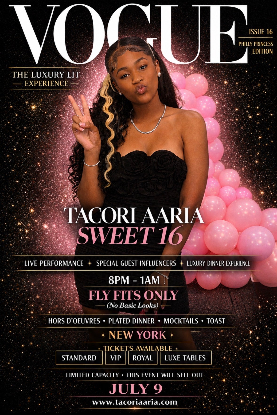 Standard Admission – Tacori Aaria's Sweet 16